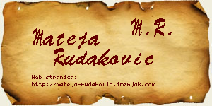 Mateja Rudaković vizit kartica